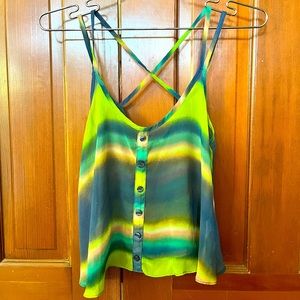 Watercolor tank blouse